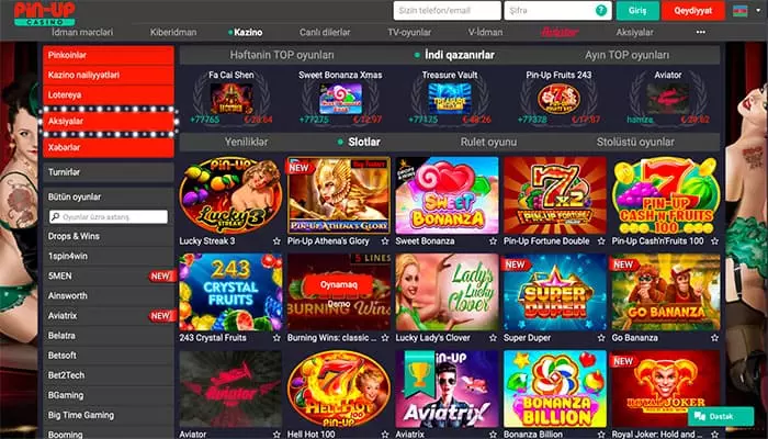 Pin-Up Casino: Slotlar və Qazanma İmkanları